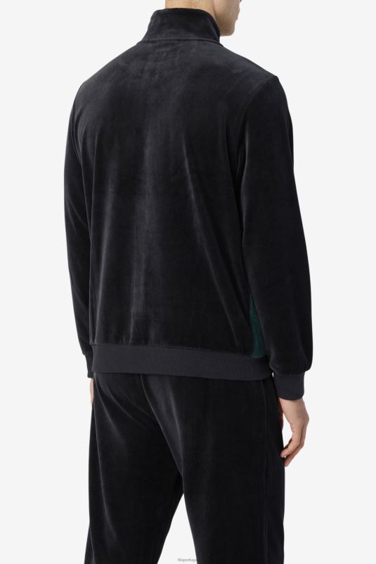 PPH0J857 preto/bug de junho/brilho dourado FILA jaqueta de veludo marten preto/june bug/dourado brilho fila