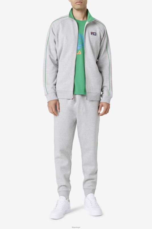 PPH0J875 cinza claro/jujuba/branco FILA jaqueta sutton cinza claro/jelly bean/branco fila