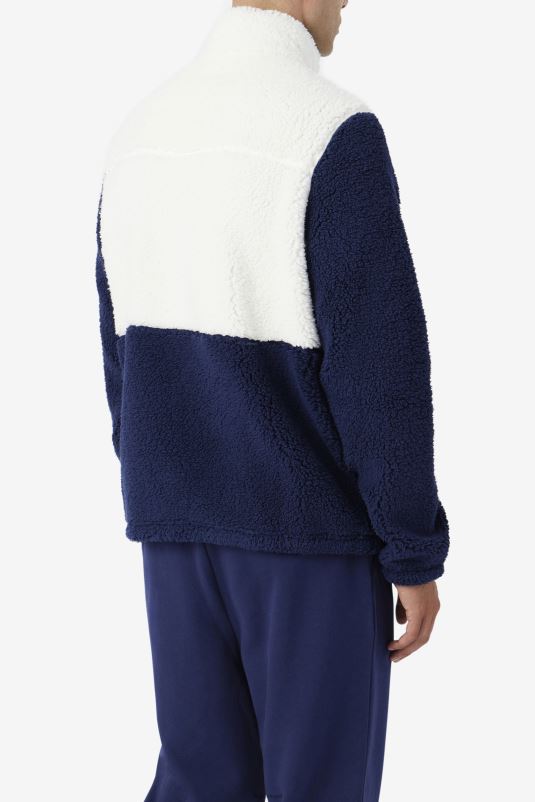 PPH0J879 garça/marinha/lago profundo FILA jaqueta garça/marinho/deep lake fila ravi sherpa