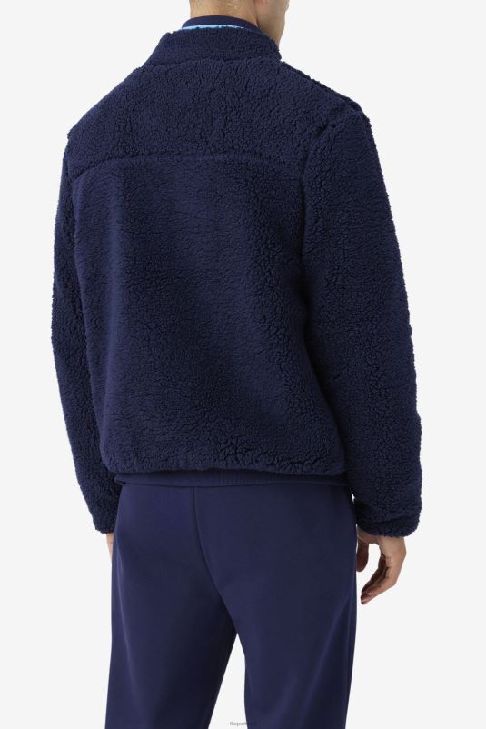 PPH0J884 marinha/aquário FILA jaqueta yale sherpa fila azul marinho/aquarius