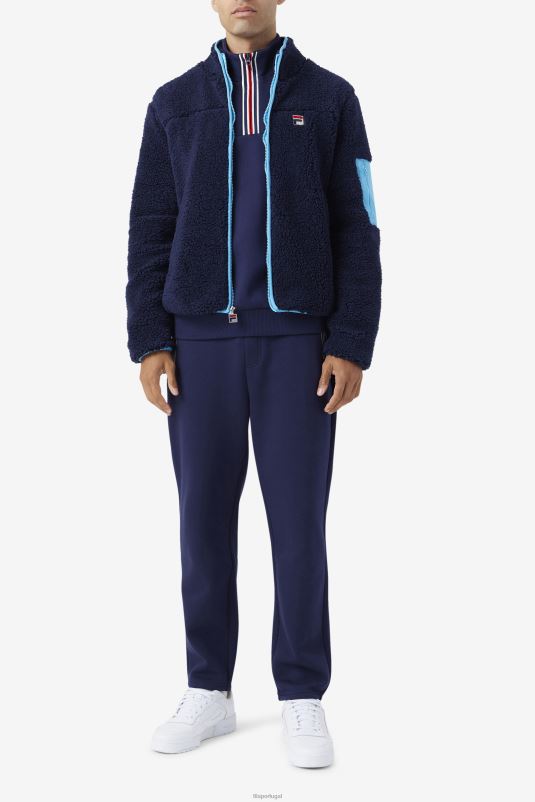 PPH0J884 marinha/aquário FILA jaqueta yale sherpa fila azul marinho/aquarius