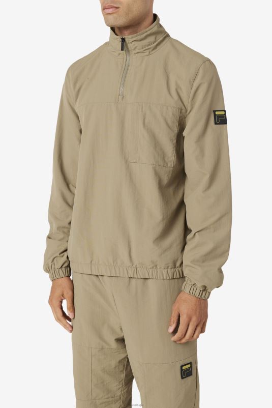 PPH0J886 verde secreto FILA jaqueta fila covert green magnus 1/4 zip