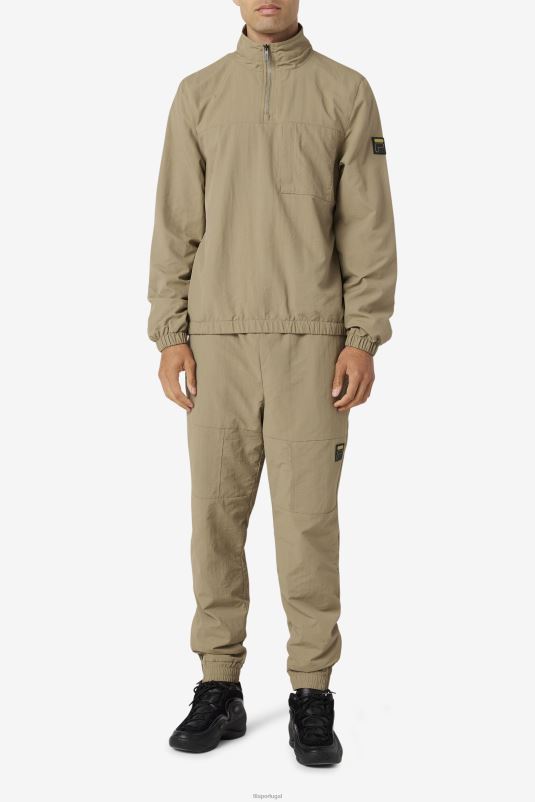 PPH0J886 verde secreto FILA jaqueta fila covert green magnus 1/4 zip