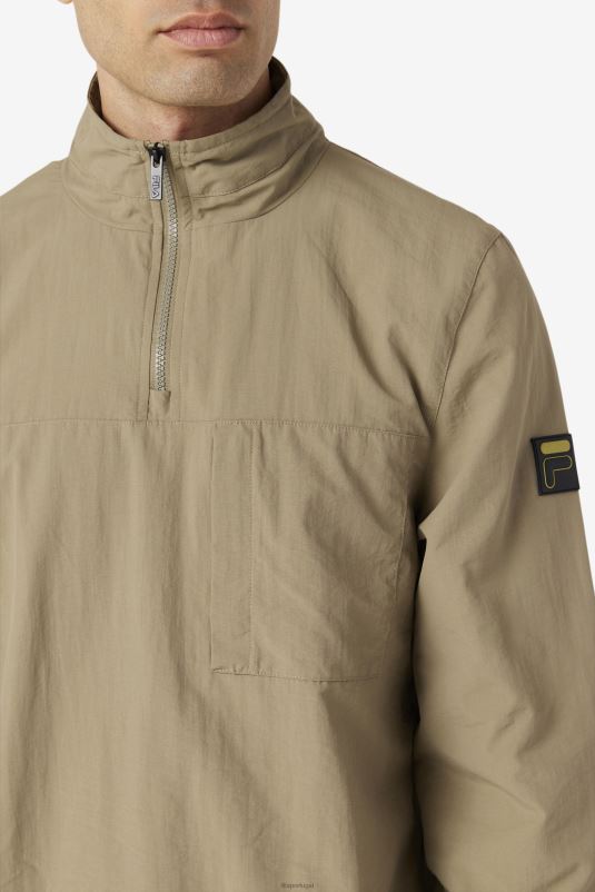 PPH0J886 verde secreto FILA jaqueta fila covert green magnus 1/4 zip