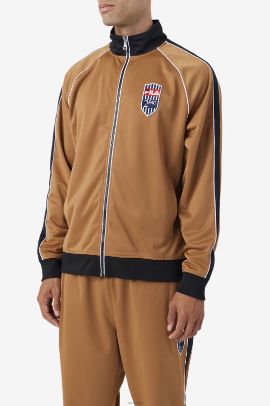 PPH0J892 tabaco marrom/preto/branco FILA jaqueta fila tabaco marrom/preto/branco 2pac