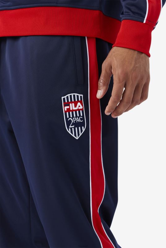 PPH0J895 marinho/vermelho/branco FILA calça fila 2pac azul marinho/vermelho/branco