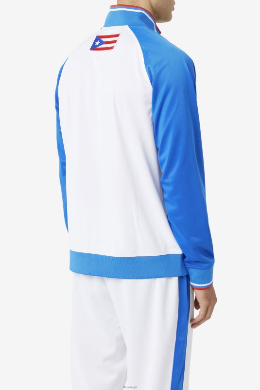 PPH0J910 branco/azul/vermelho ardente FILA jaqueta fila branco/azul/vermelho ardente porto rico