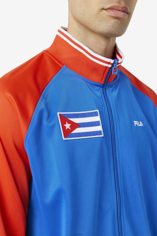 PPH0J914 vermelho ardente/branco/azul FILA jaqueta cuba track fila fiery vermelho/branco/azul