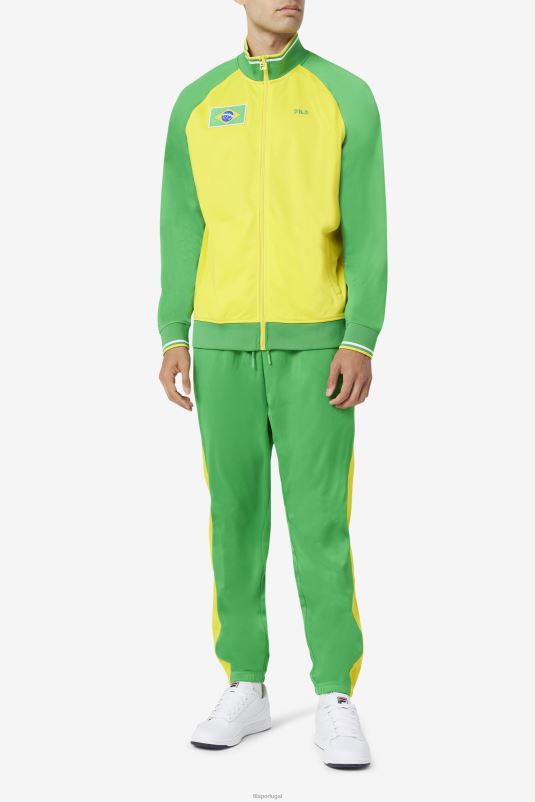 PPH0J919 amarelo/samambaia verde/branco FILA jaqueta fila brasil amarelo/verde samambaia/branco