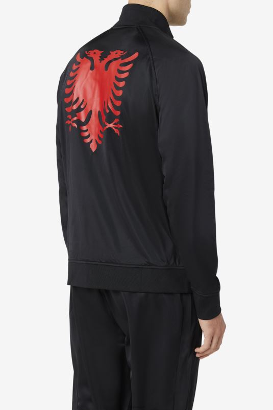 PPH0J925 preto/vermelho FILA jaqueta fila albania preta/vermelha