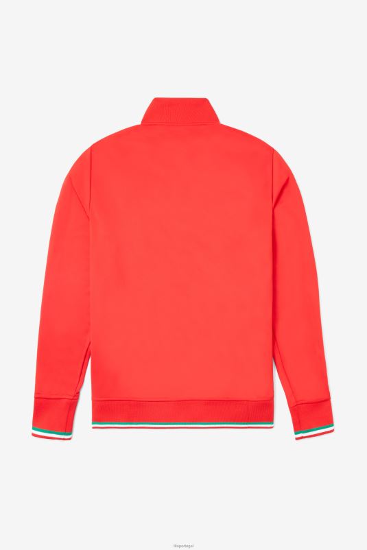 PPH0J933 vermelho branco FILA jaqueta fila italia vermelha e branca
