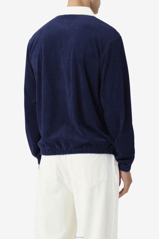 PPH0J937 marinho/garça/vermelho FILA jaqueta fila gerard veludo marinho/garça/vermelho