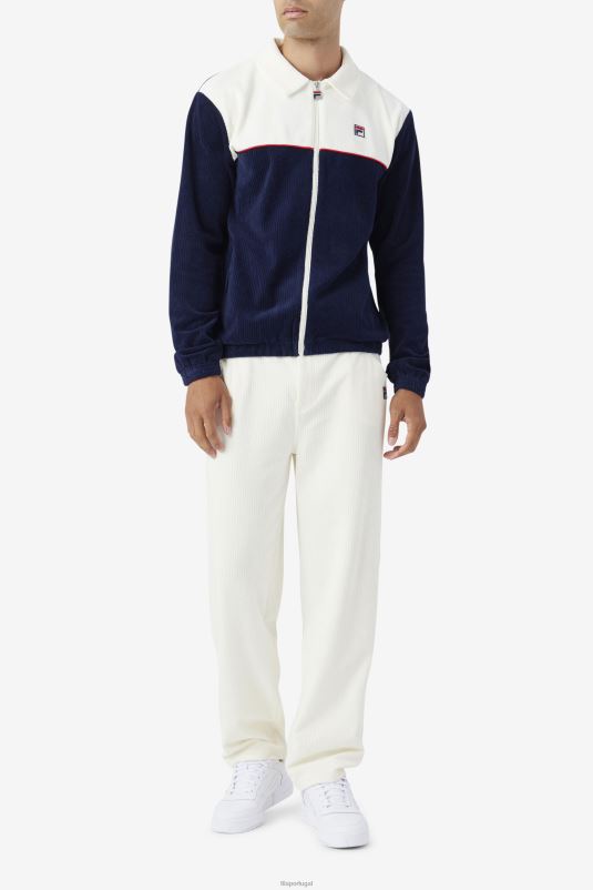 PPH0J937 marinho/garça/vermelho FILA jaqueta fila gerard veludo marinho/garça/vermelho