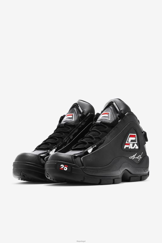 PPH0J97 preto/branco/vermelho FILA fila masculino grant hill 2 edição 25th aniversário preto/branco/vermelho
