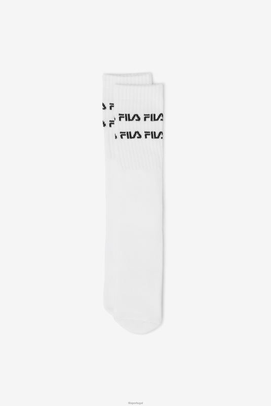 PPH0J1012 branco FILA meia fila branca com logo double line
