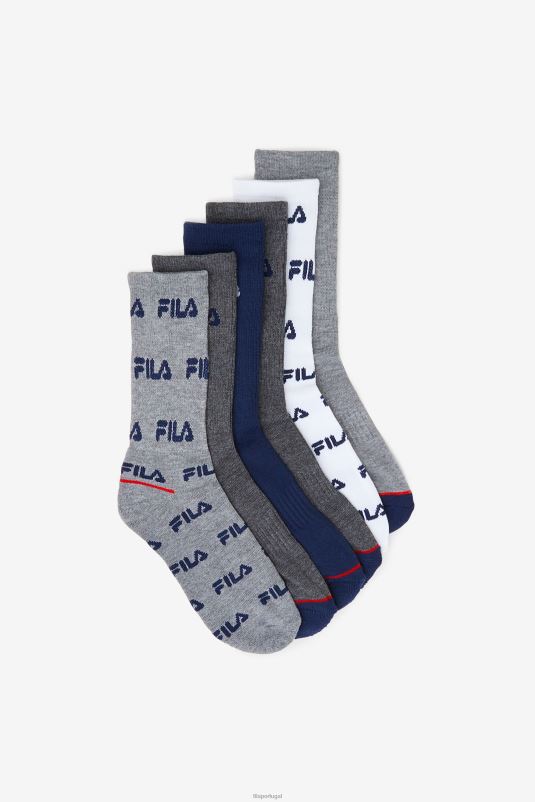PPH0J1056 ltgreyhth FILA ltgreyhth meia infantil fila 6-pack