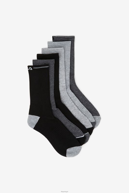 PPH0J1062 Heath Multi FILA heathrmulti meia infantil fila 6-pack