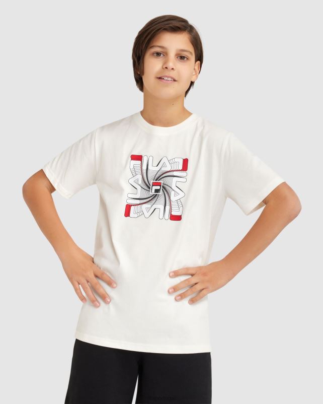PPH0J3078 branco FILA camiseta fila ryan de menino branco