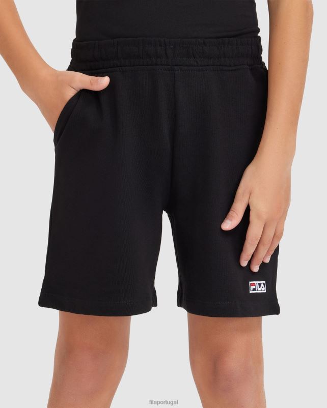 PPH0J3087 preto FILA short parker infantil fila preto