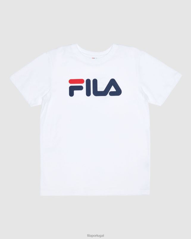 PPH0J3096 branco FILA camiseta infantil clássica branca fila