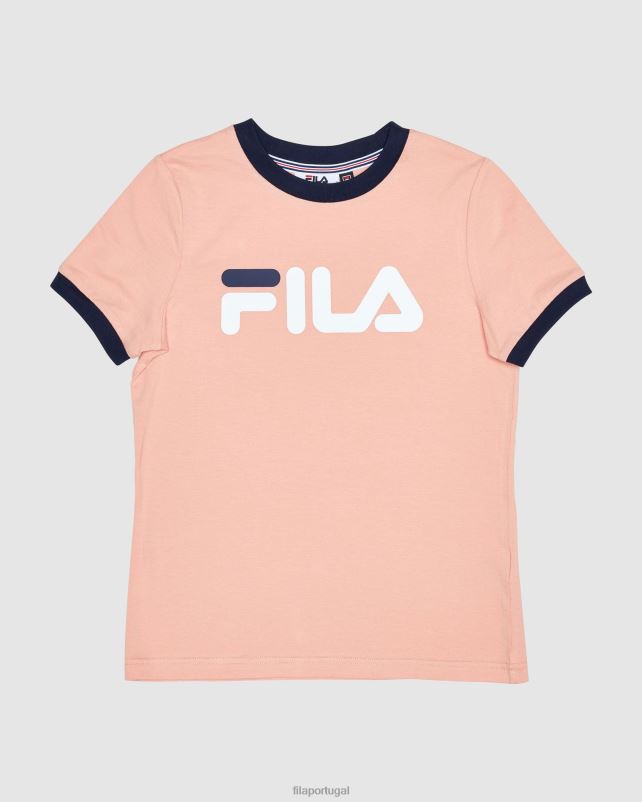 PPH0J3127 rosa suave FILA fila classic girl's ringer tee mellow rose