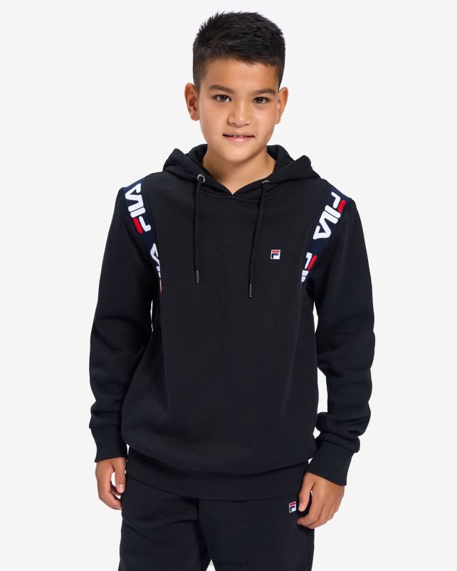 PPH0J3094 preto FILA capuz fila black kids badge 2.0