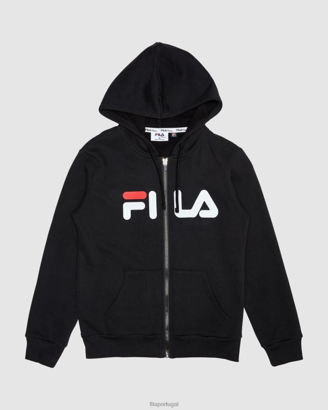 PPH0J3101 preto FILA moletom clássico infantil com capuz preto fila