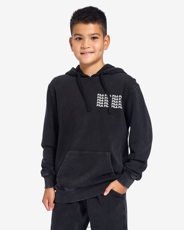 PPH0J3108 preto FILA fila maxi com capuz de menino negro