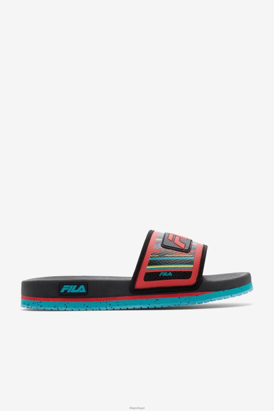 PPH0J184 preto/capri brisa/vermelho FILA fila preto/capri brisa/vermelho lunar slide masculino