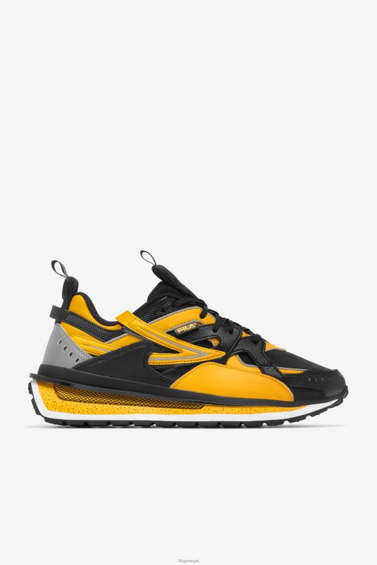 PPH0J157 preto/dourado/branco FILA sandália fila masculina preto/dourado/branco