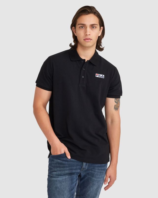 PPH0J2367 preto FILA polo fila preta masculina