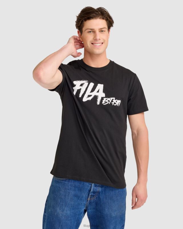 PPH0J2315 preto FILA camiseta lewis fila preta