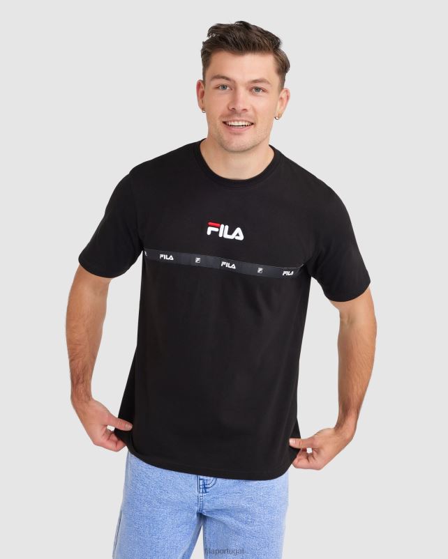PPH0J2320 preto FILA camiseta fila masculina preta