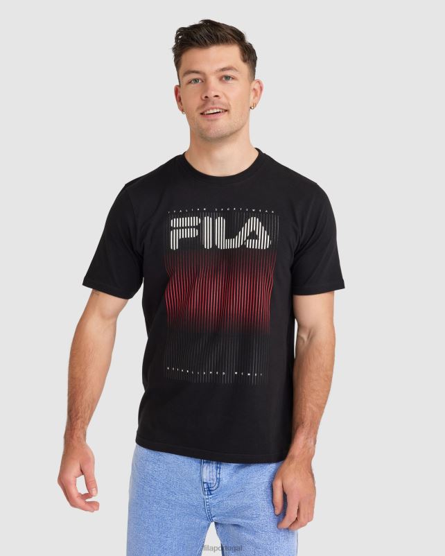 PPH0J2325 preto FILA camiseta fila cedrick masculina preta