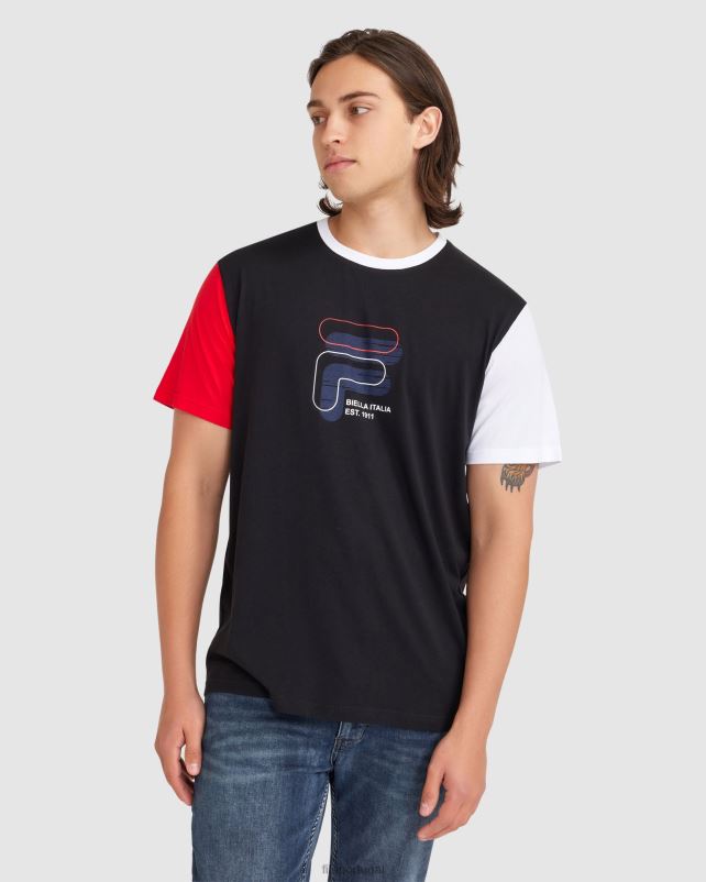 PPH0J2364 preto FILA camiseta fila lennox masculina preta