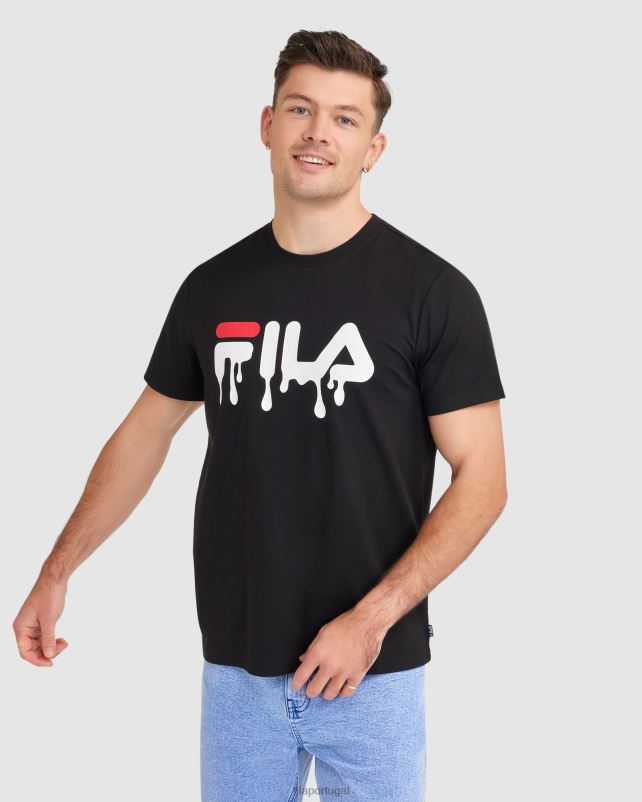 PPH0J2401 preto FILA camiseta fila matthew masculina preta