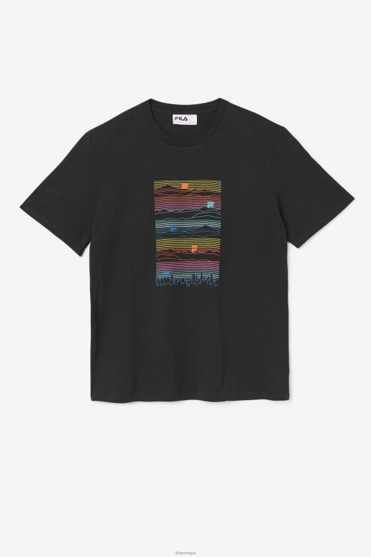 PPH0J240 preto FILA camiseta fila preta