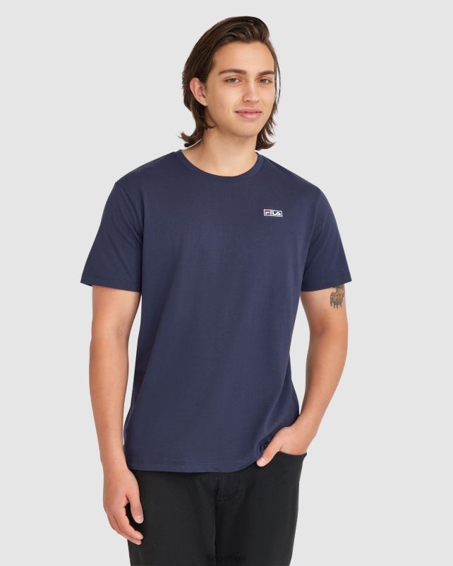 PPH0J2411 nova marinha FILA camiseta cian masculina nova fila azul