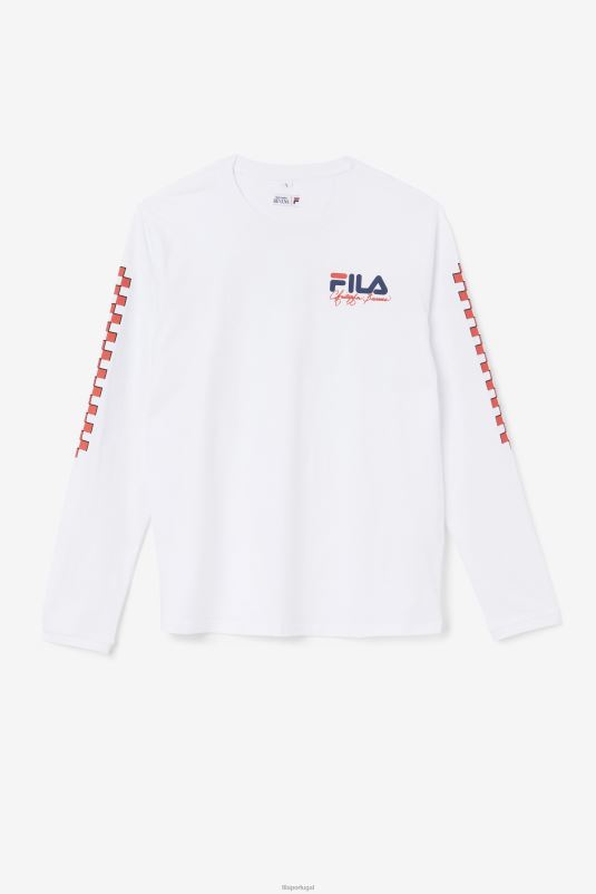 PPH0J250 branco FILA camiseta fila branca bevans park manga longa