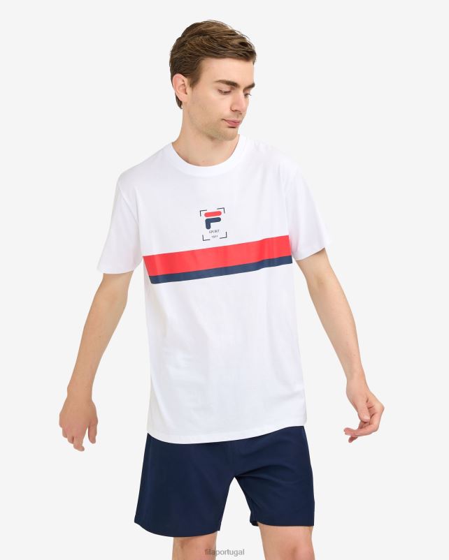 PPH0J2528 branco FILA camiseta fila roger branca