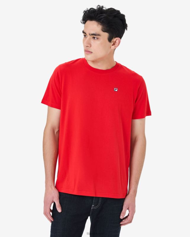PPH0J2561 vermelho FILA camiseta masculina Heritage Badge 2.0 fila vermelha