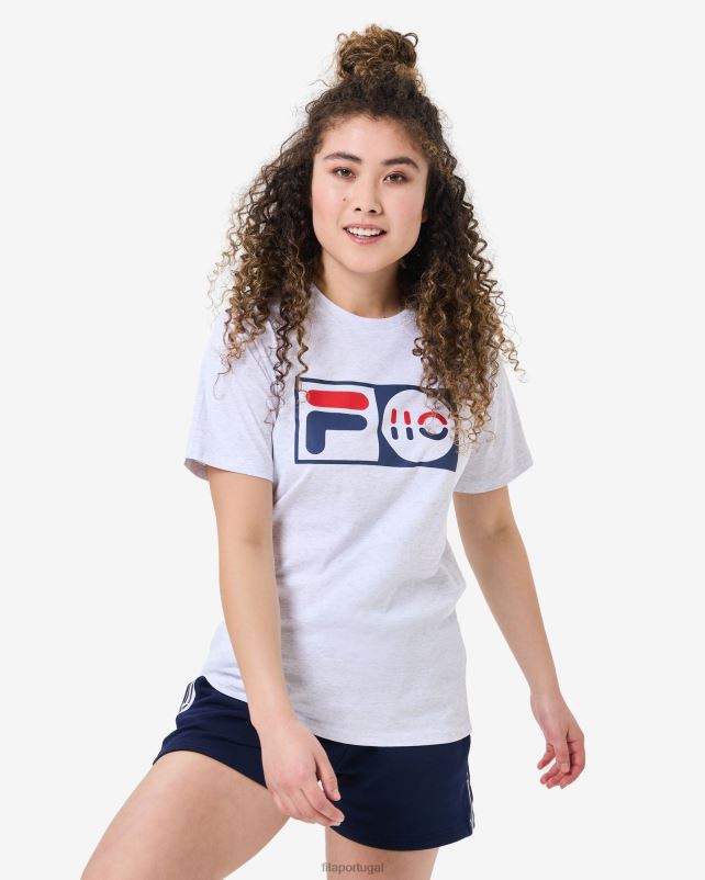 PPH0J2572 mármore cinza claro FILA camiseta fila cinza marle unissex aniversário