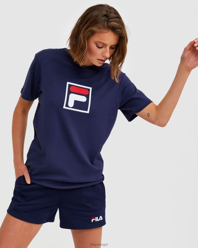 PPH0J2574 nova marinha FILA camiseta fila alto unissex azul marinho
