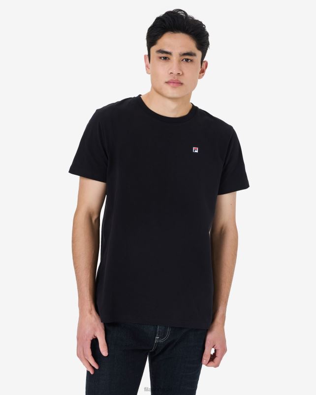 PPH0J2581 preto FILA fila fila men's Heritage Badge 2.0 Tee Black