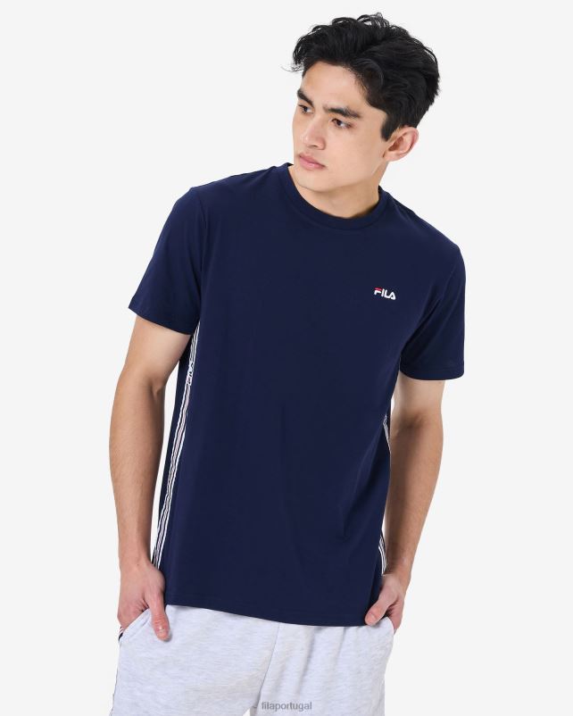 PPH0J2585 nova marinha FILA camiseta elias masculina nova fila azul