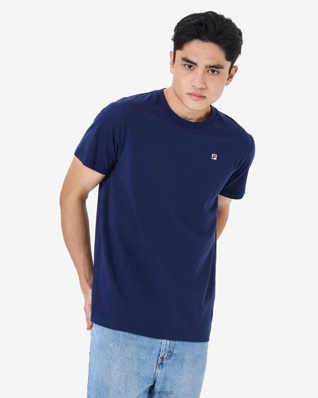 PPH0J2586 nova marinha FILA camiseta fila azul masculina Heritage Badge 2.0