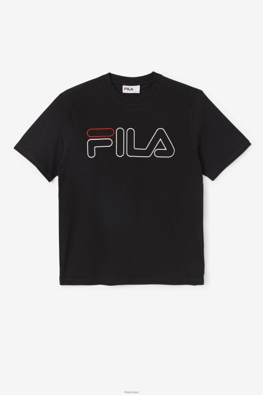 PPH0J276 preto/branco/vermelho FILA camiseta fila preta/branca/vermelha