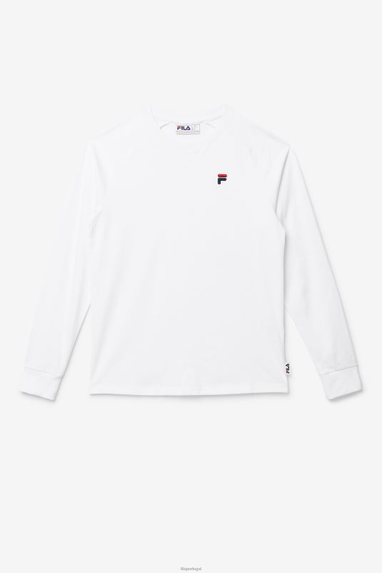 PPH0J288 branco FILA camiseta fila branca flynn manga longa