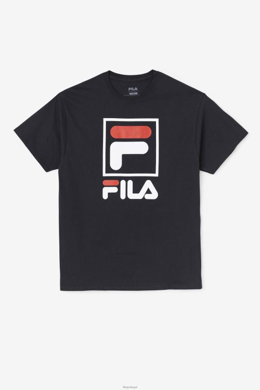 PPH0J304 preto/branco/vermelho FILA camiseta fila preta/branca/vermelha