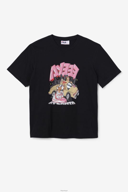 PPH0J358 preto FILA camiseta fila preta